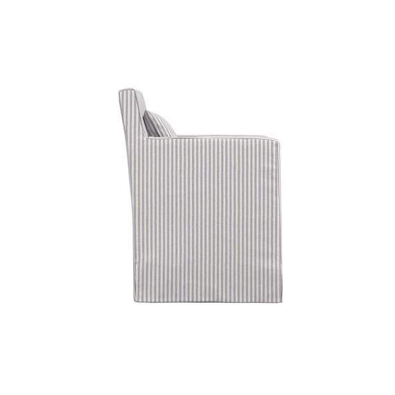 hettie grey cotton stripe dining chair side