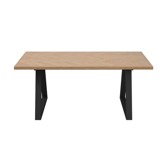 hyde natural oak dining table front
