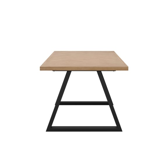hyde natural oak dining table side