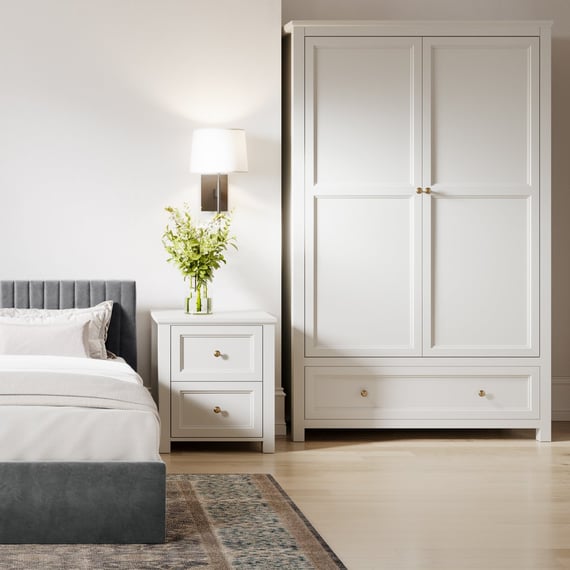 Ives White 2 Door Wardrobe