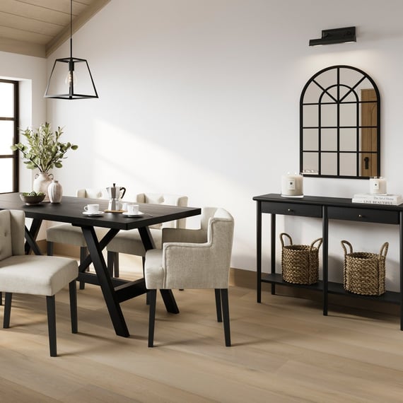 Jackson Matte Black Console Table