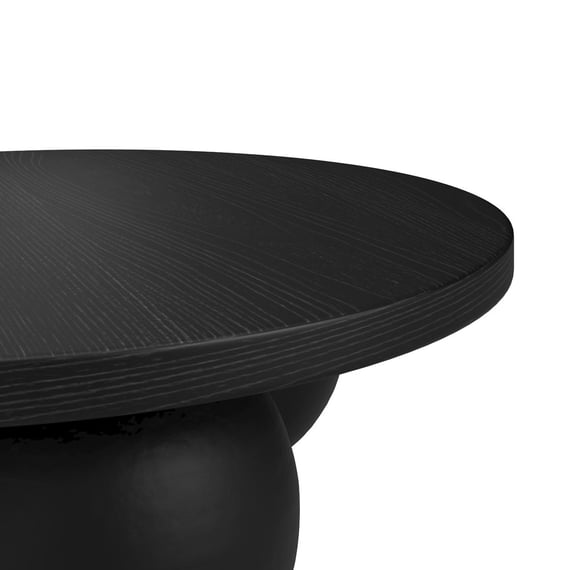 kenji matte black coffee table detail