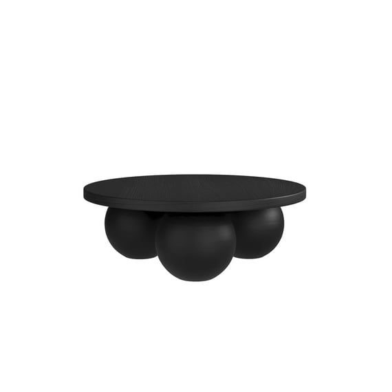 kenji matte black coffee table front