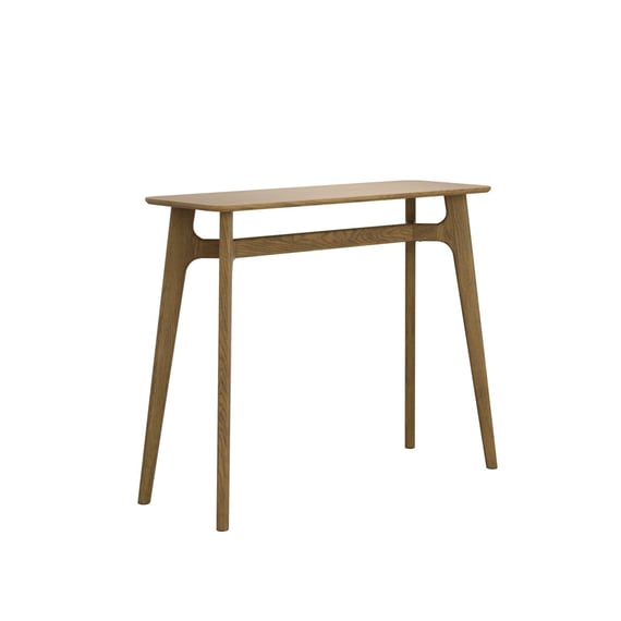 kitt smoked oak console table angle