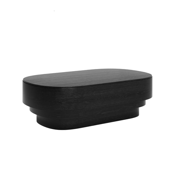 kuma black oval coffee table angle