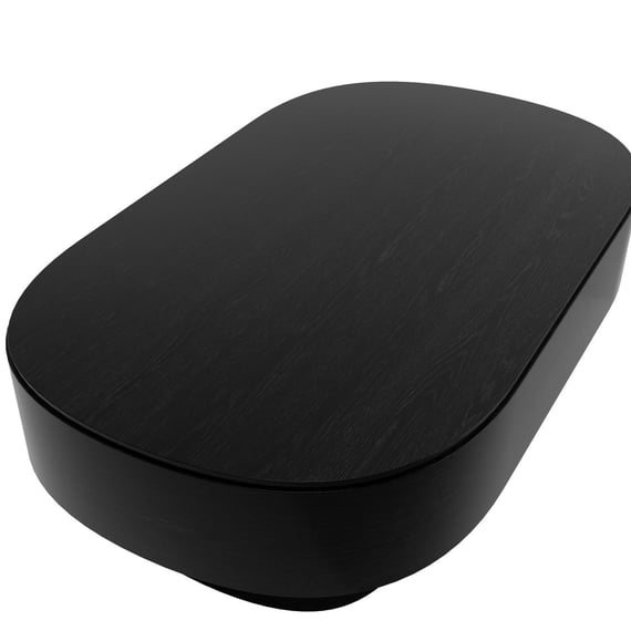 kuma black oval coffee table close up