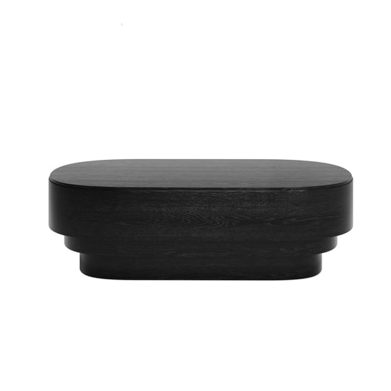 kuma black oval coffee table front