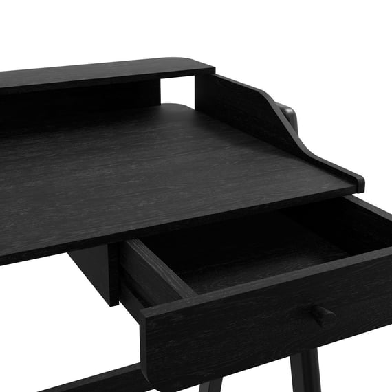 lark black desk drawer open