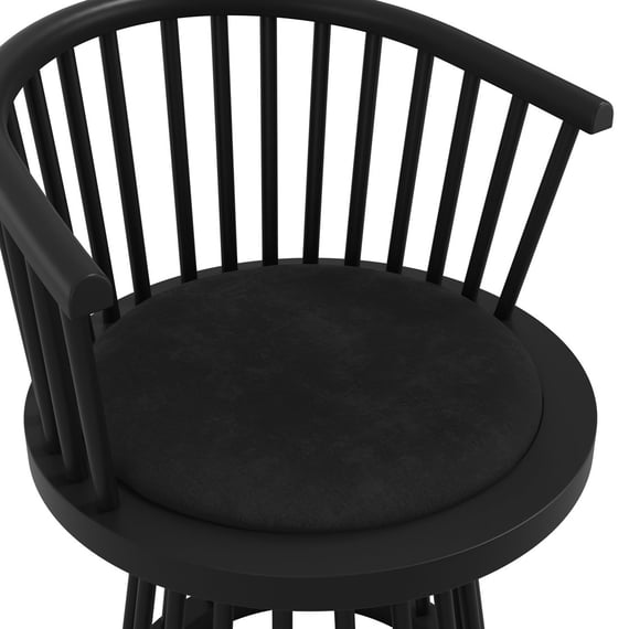 lina black spindle dining chair close up