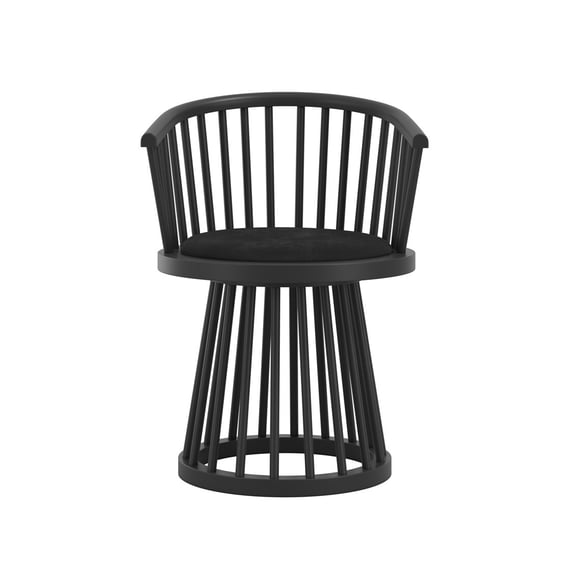 lina black spindle dining chair front