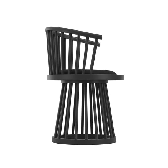 lina black spindle dining chair side