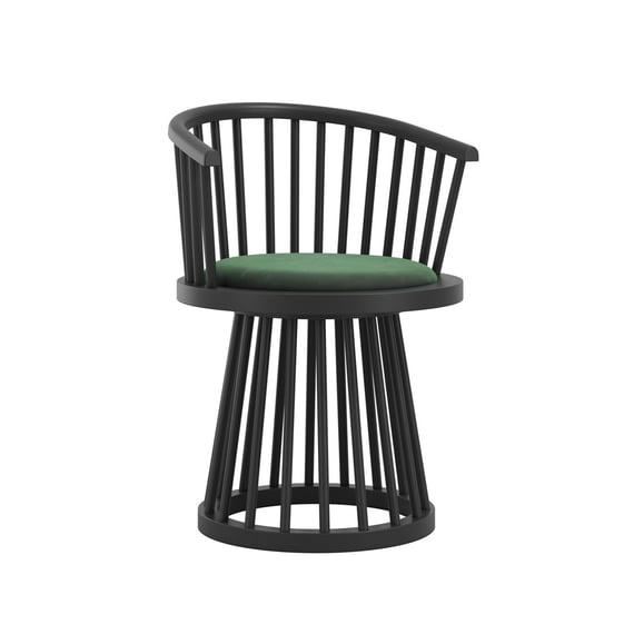 lina forest green dining chair angle