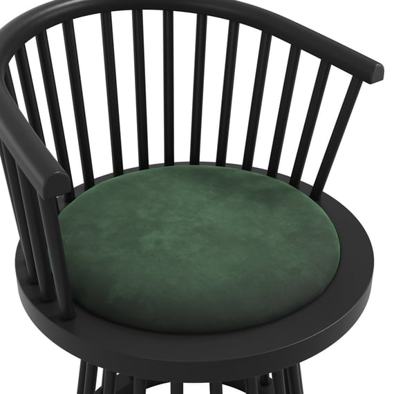 lina forest green dining chair close up