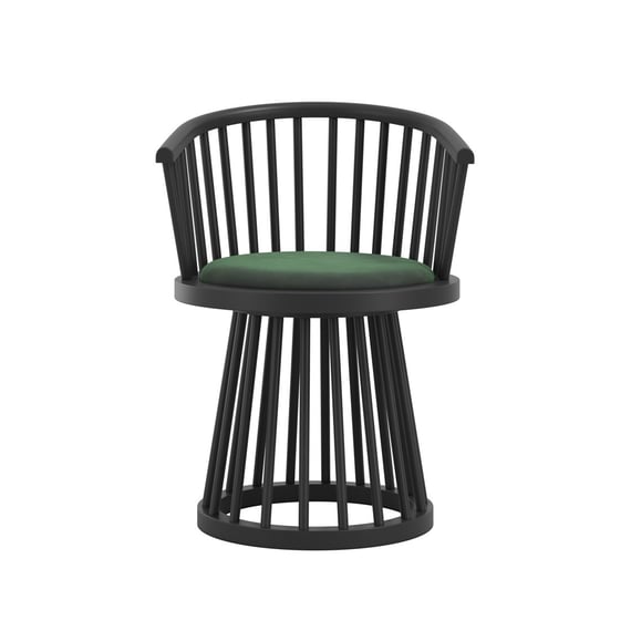 lina forest green dining chair front