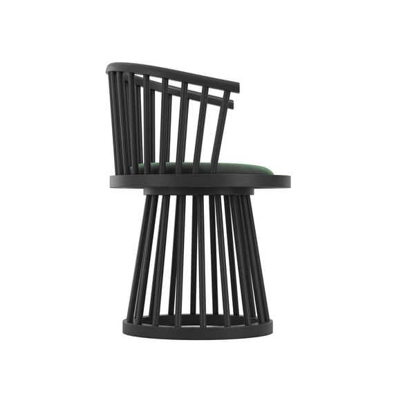 lina forest green dining chair side