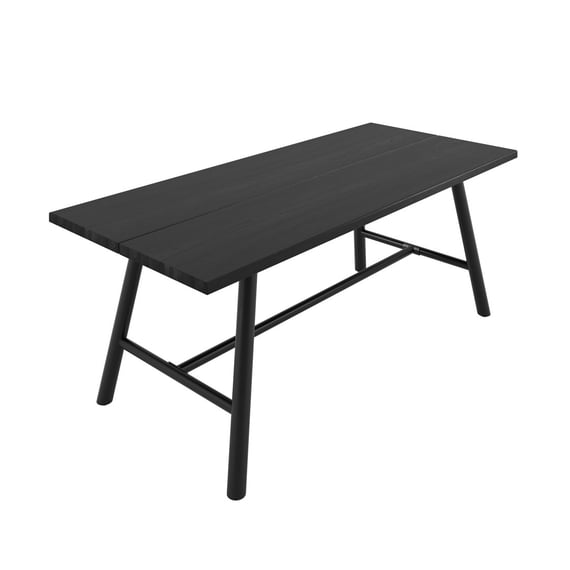louie black dining table angle