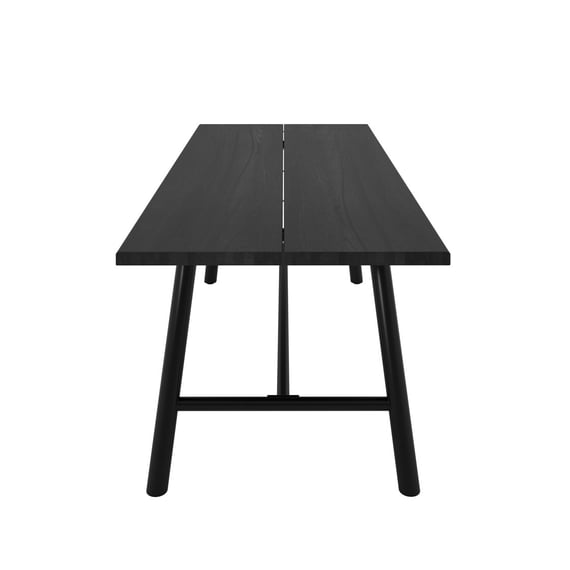 louie black dining table front