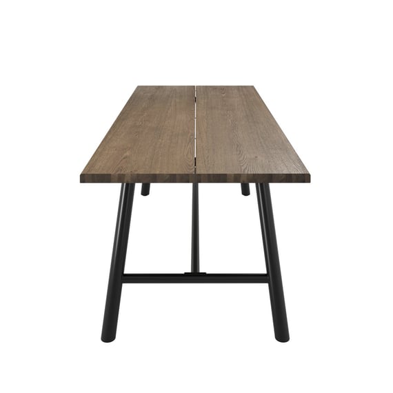 louie coffee wood dining table front