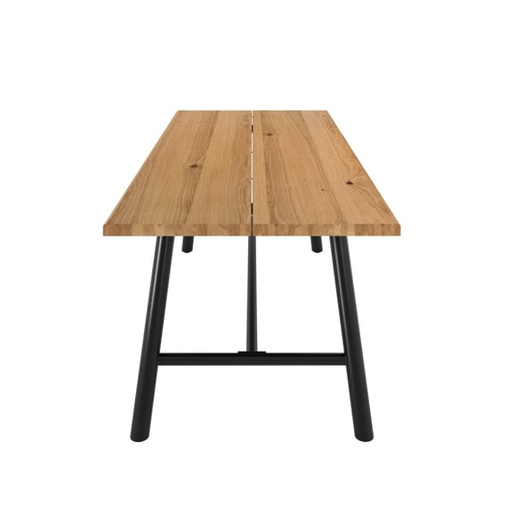 louie tawny oak dining table front