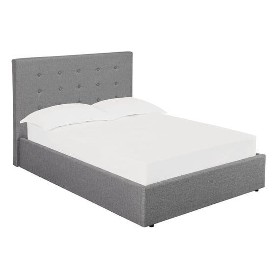 lucca grey 5ft kingsize bed fabric frame