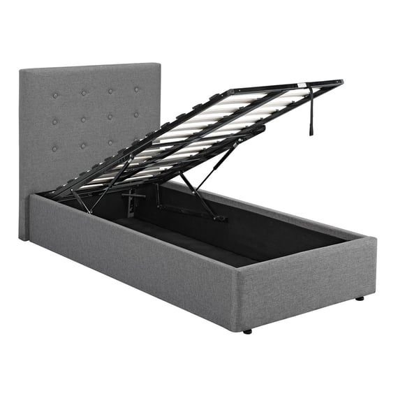 lucca plus grey 3ft single bed frame