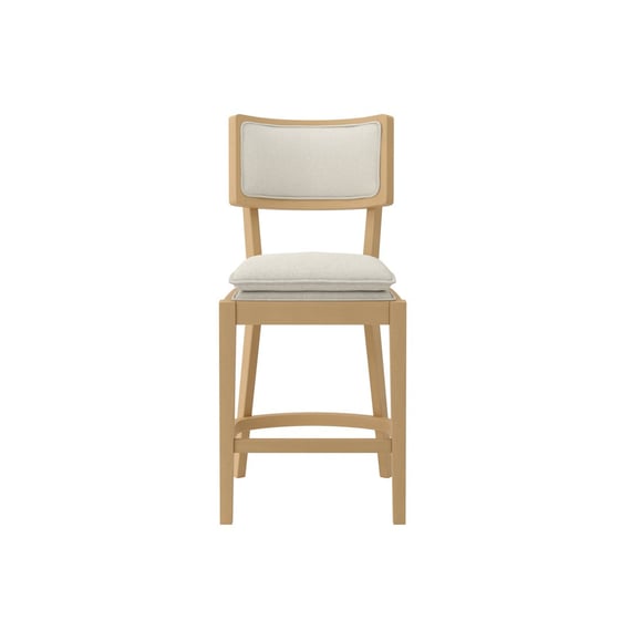 maggie frost oak counter stool front