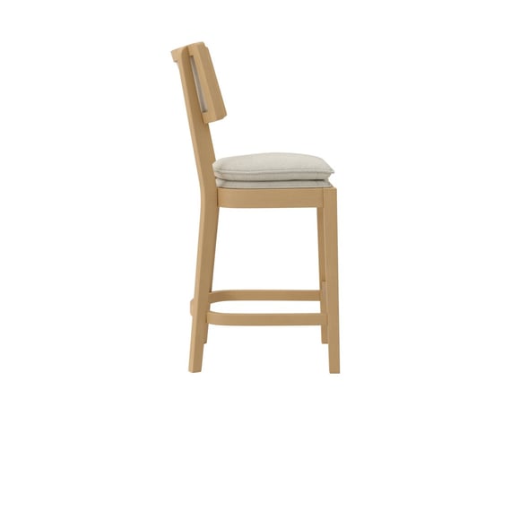 maggie frost oak counter stool side