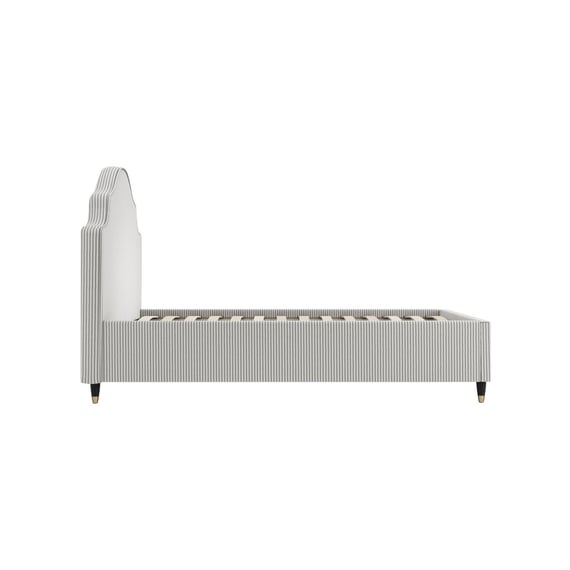 monterey grey stripe single bed side