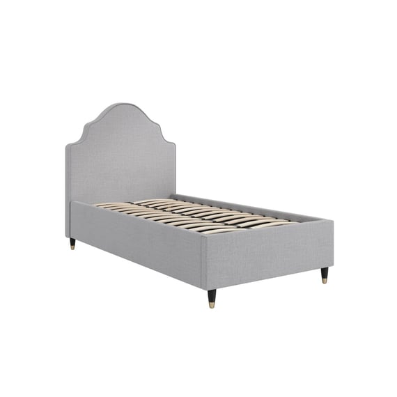 monterey light grey single bed angle