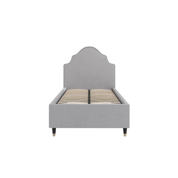 monterey light grey single bed front