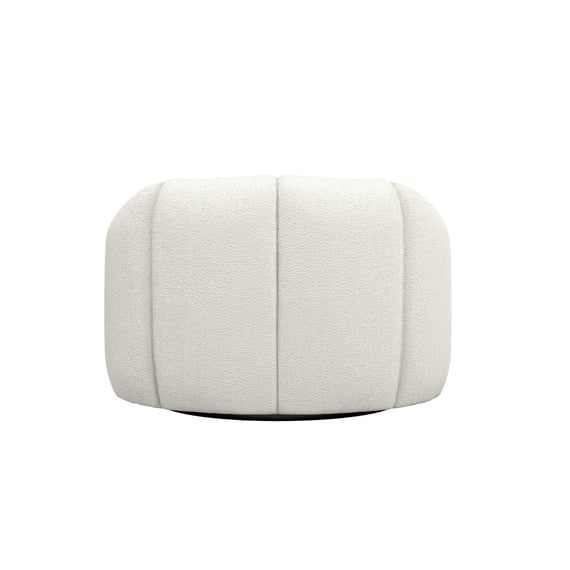 nao ivory boucle swivel chair back