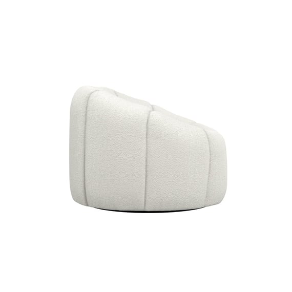 nao ivory boucle swivel chair side