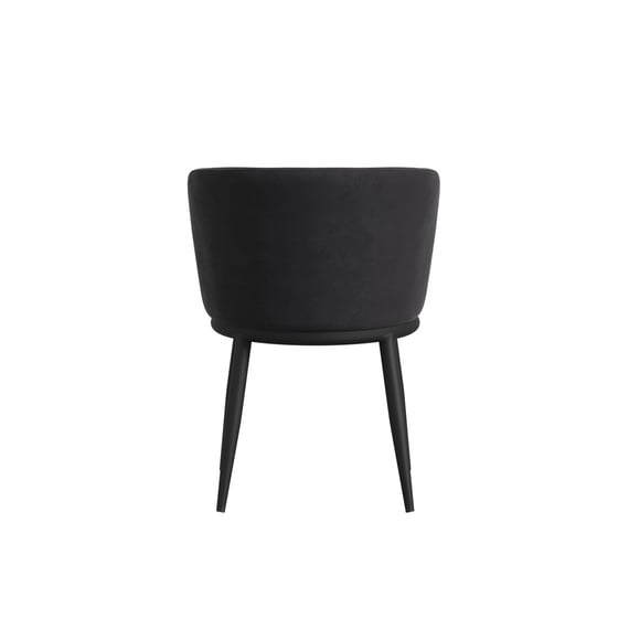 nova black velvet dining chair back