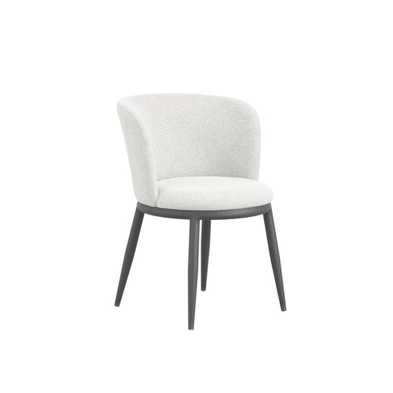 nova ivory boucle dining chair angle