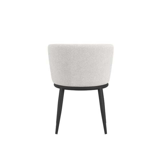 nova ivory boucle dining chair back