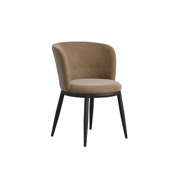 nova mole velvet dining chair angle