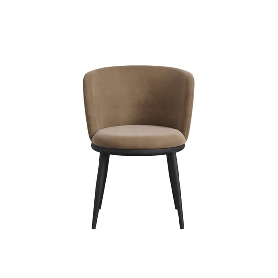 nova mole velvet dining chair front