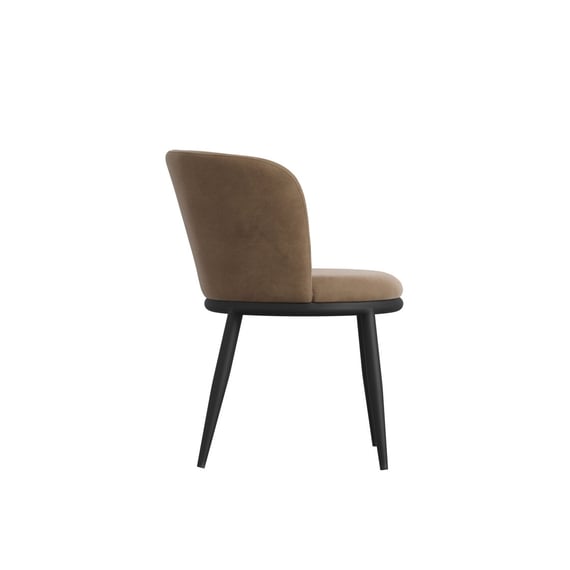 nova mole velvet dining chair side