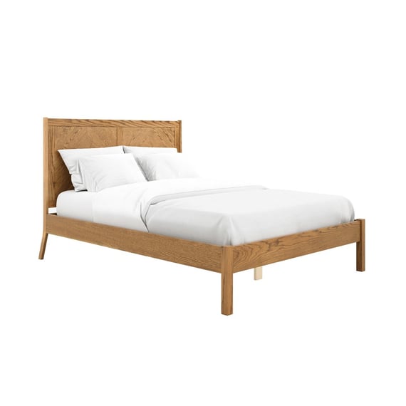 palms smoked oak double bed angle dressed