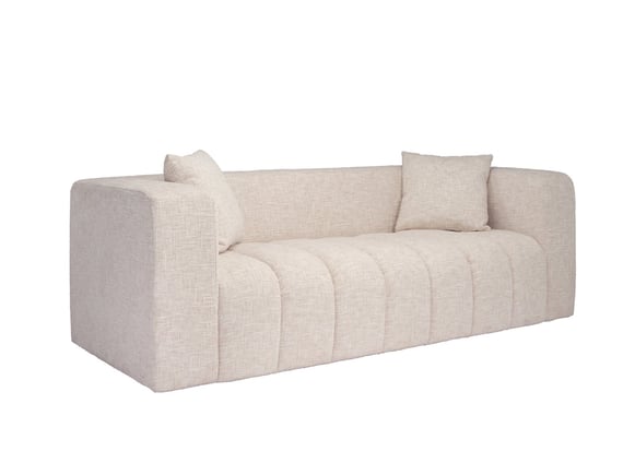 peninsula oyster 3 seater sofa angle