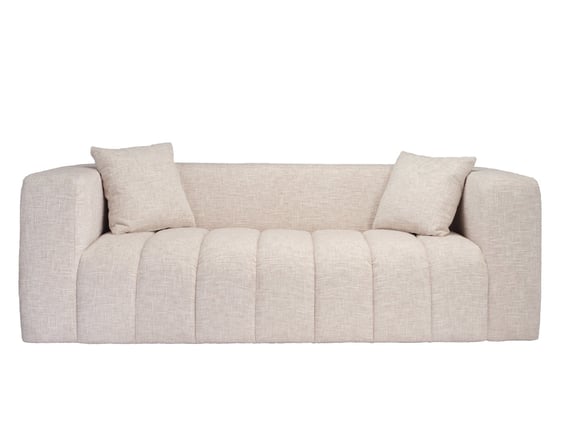 peninsula oyster 3 seater sofa front