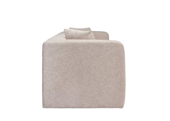 peninsula oyster 3 seater sofa side