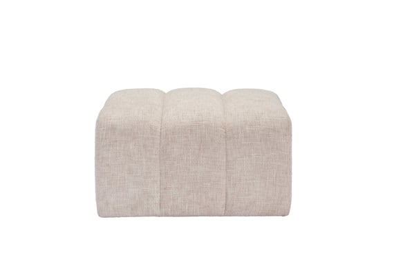 peninsula oyster pouffe footstool front