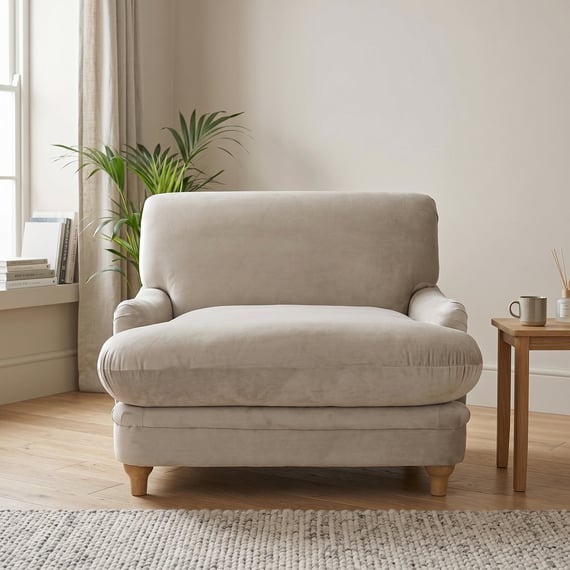 Plumpton Chair Beige Velvet