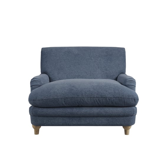plumpton denim blue weave armchair front