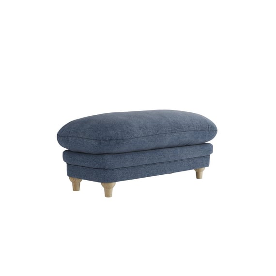 plumpton denim blue weave footstool angle