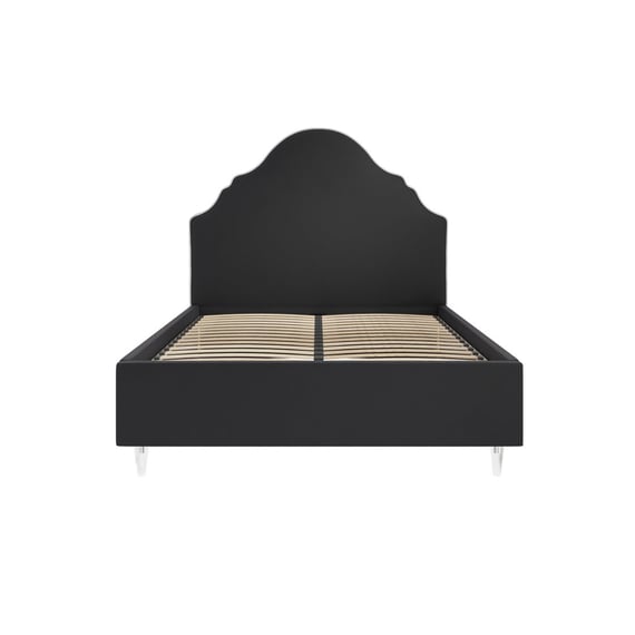 quince onyx upholstered bed front