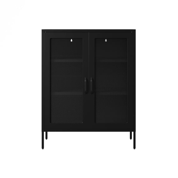 reuben black metal cabinet front