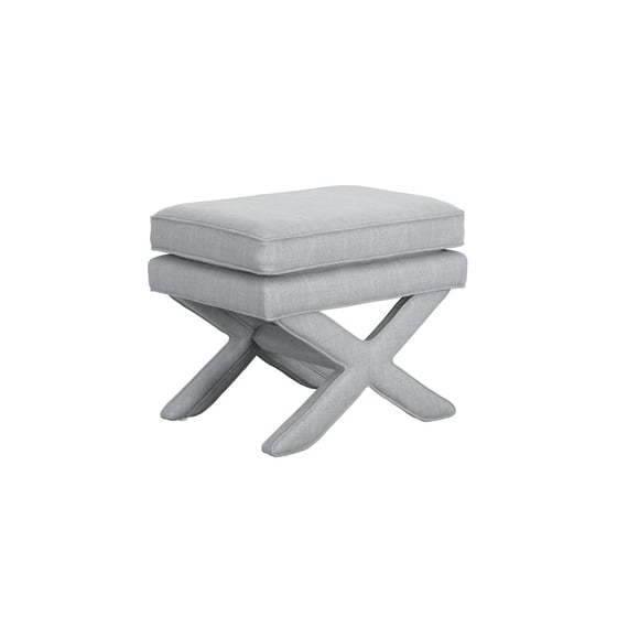 rhode light grey linen stool angle