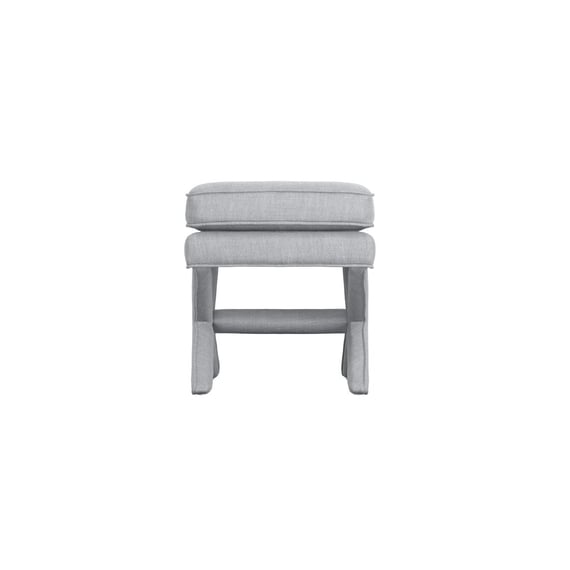rhode light grey linen stool side